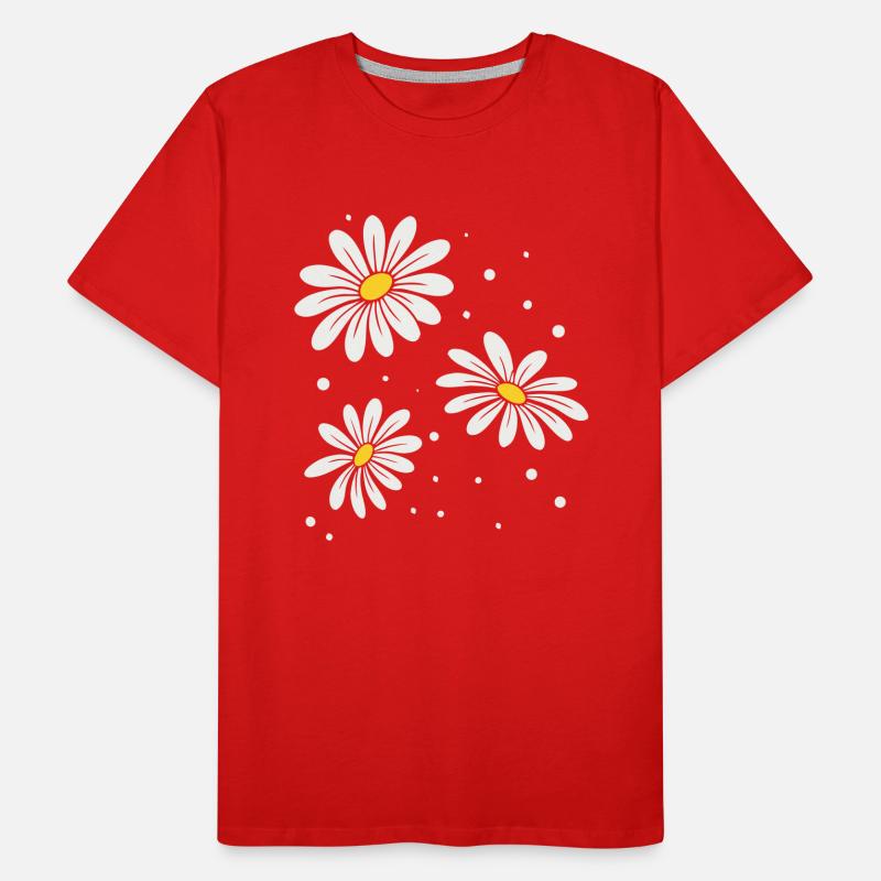 Gänseblümchen Punkte Männer Premium Bio T-Shirt