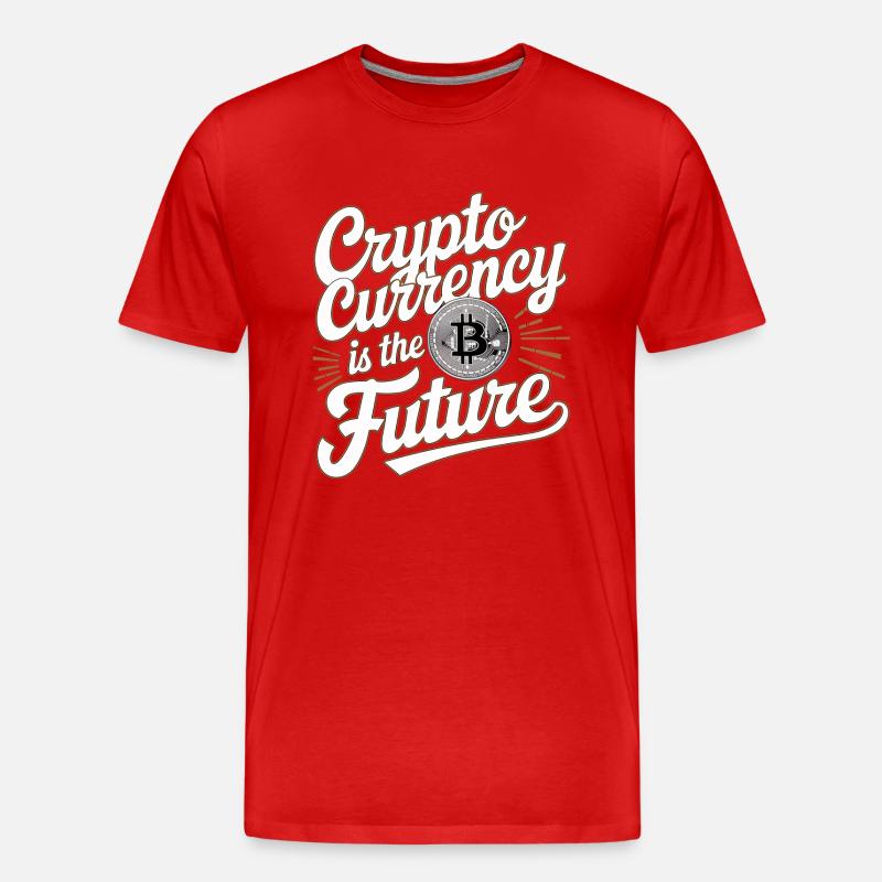 Cryptocurrency Is The Future 17 - Männer Premium Bio T-Shirt - Rot