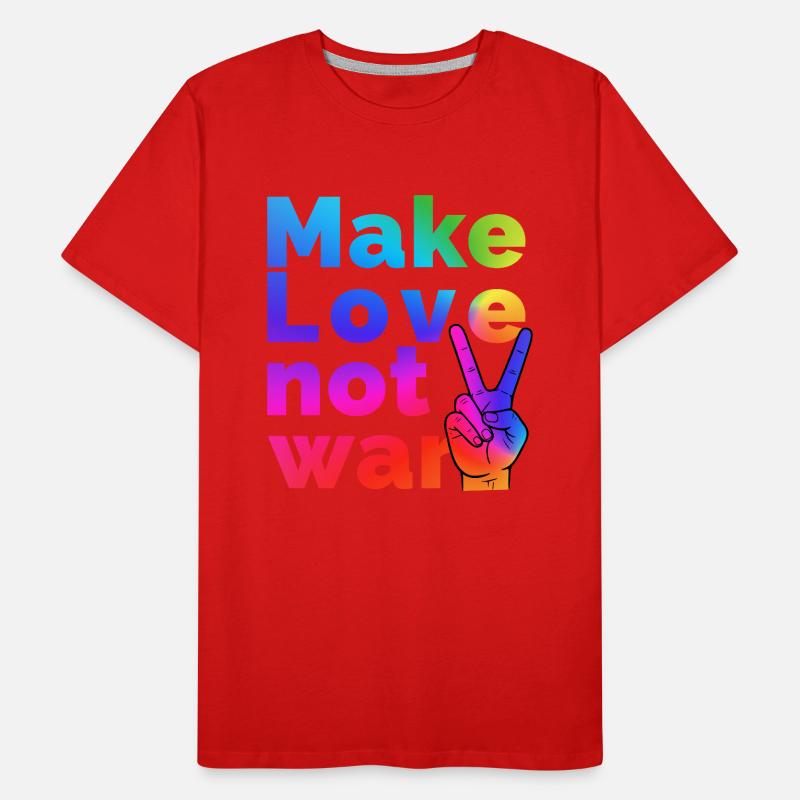 make love Men's Premium Organic T-Shirt