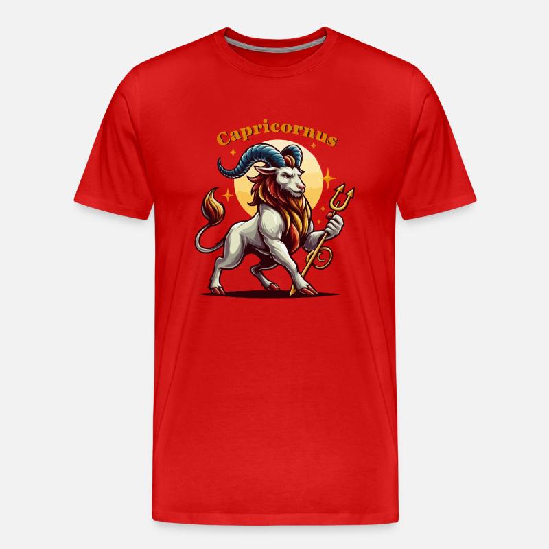 Steinbock Steinbock - Männer Premium Bio T-Shirt - Rot