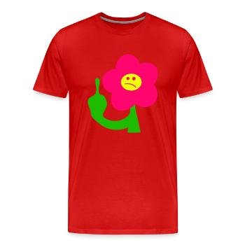 Fuck You Flower - Männer Premium Bio T-Shirt - Rot - Vorne - Damien (186cm)
