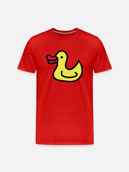 Entchen - Ente 3 - Männer Premium Bio T-Shirt - Rot