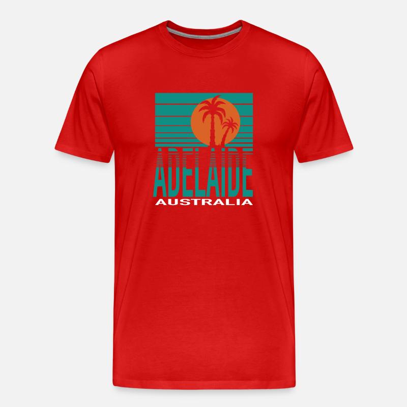 ADELAIDE - Männer Premium Bio T-Shirt - Rot