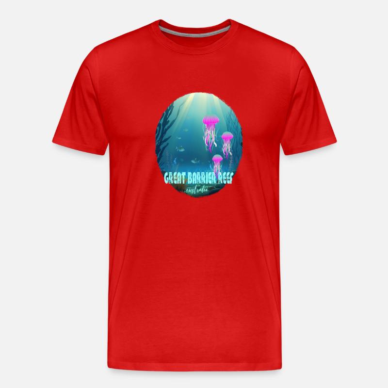 Great Barrier Reef australia - Männer Premium Bio T-Shirt - Rot