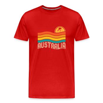 Australie - T-shirt bio Premium Homme - rouge - Devant - Damien (186cm)
