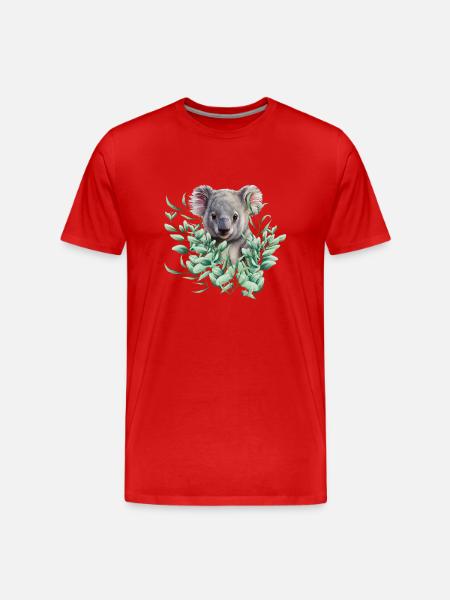 Koala Bear - Men's Premium Organic T-Shirt - red