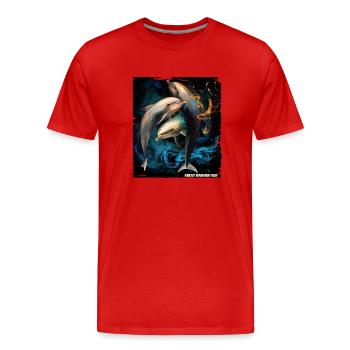 GREAT BARRIER REEF FLAG - Männer Premium Bio T-Shirt - Rot - Vorne - Damien (186cm)