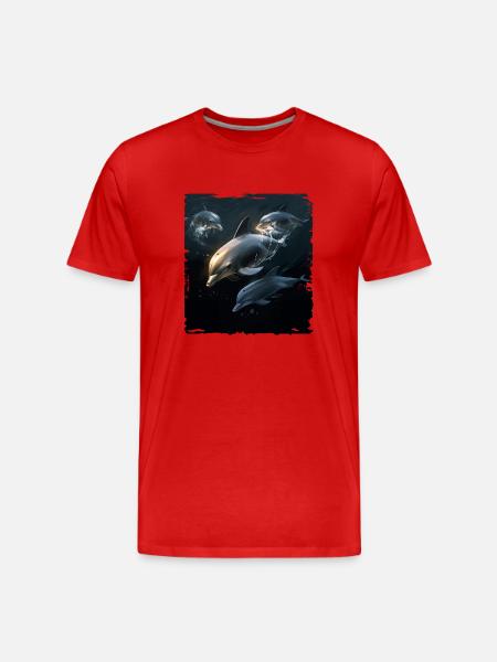 Dolphin watching - Men's Premium Organic T-Shirt - red