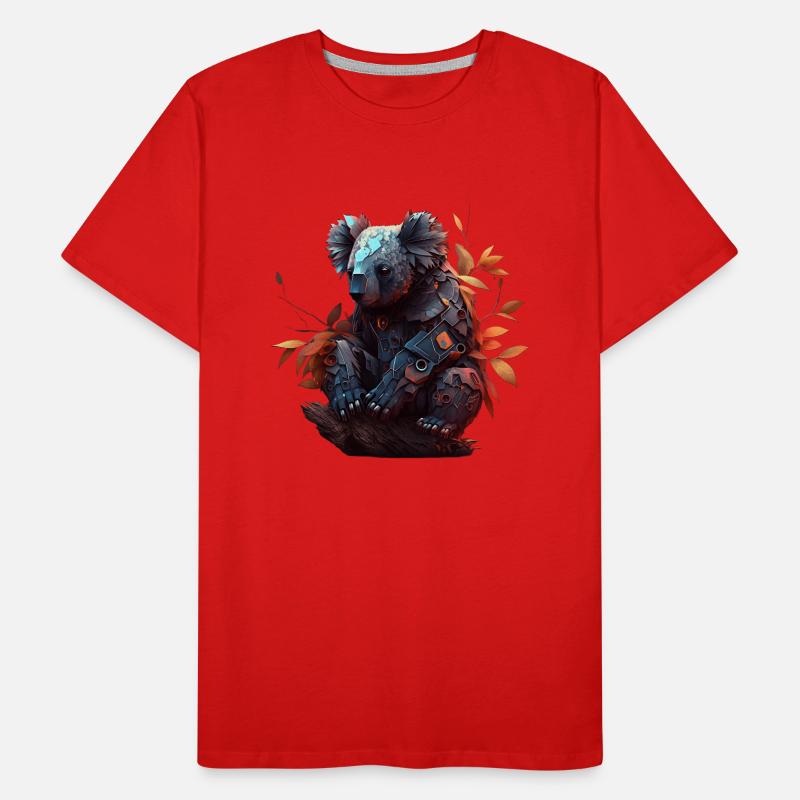 Koala dans les feuilles d’eucalyptus T-shirt bio Premium Homme