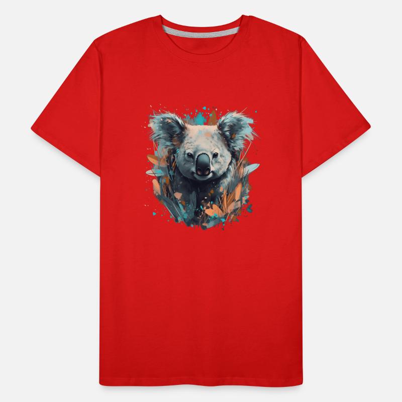Koala Bear in Eucalyptus trees Men's Premium Organic T-Shirt