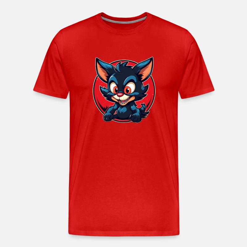 Super cute tasmanian Devil - Männer Premium Bio T-Shirt - Rot