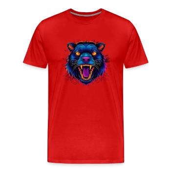Animal hurlant - T-shirt bio Premium Homme - rouge - Devant - Damien (186cm)