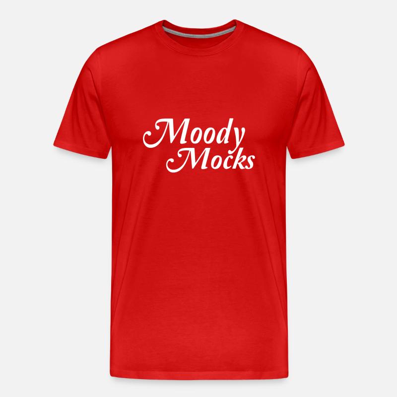 Moody Mocks - Männer Premium Bio T-Shirt - Rot