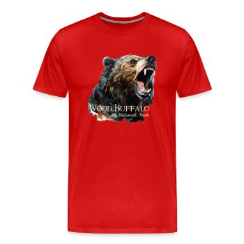 Parc national Wood Buffalo - T-shirt bio Premium Homme - rouge - Devant - Damien (186cm)