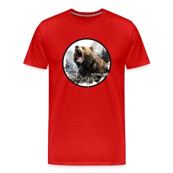 Parc national de la Gaspésie - T-shirt bio Premium Homme - rouge - Devant - Damien (186cm)
