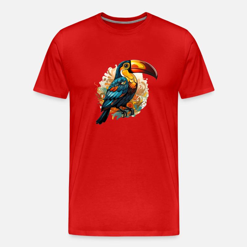 Toucan - Männer Premium Bio T-Shirt - Rot
