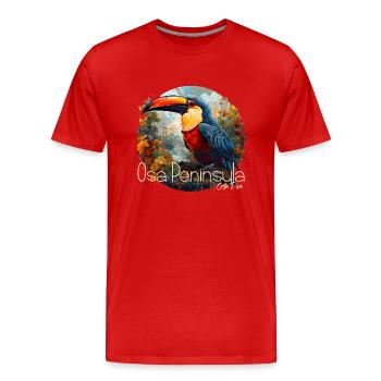 Corcovado National Park Costa Rica retro style - Men's Premium Organic T-Shirt - red - Front - Damien (186cm)