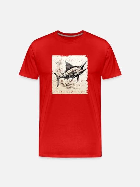 Style rétro Marlin - T-shirt bio Premium Homme - rouge