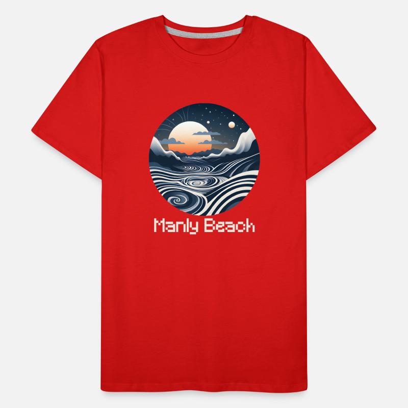 Manly Beach Men's Premium Organic T-Shirt