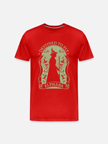 Wicked Design Elphaba med ordsprog bestemt til at flyve - Herre Premium T-shirt økologisk - rød