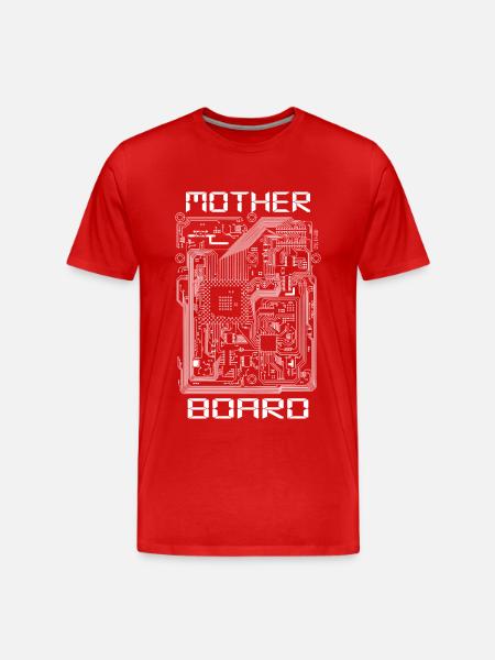 Motherboard Computer Graphic Design - Men's Premium Organic T-Shirt - red