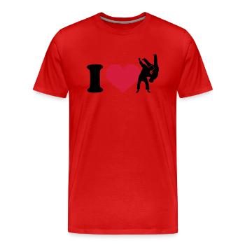 Judo - Männer Premium Bio T-Shirt - Rot - Vorne - Damien (186cm)