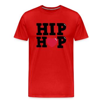 I heart Hip Hop - T-shirt bio Premium Homme - rouge - Devant - Damien (186cm)