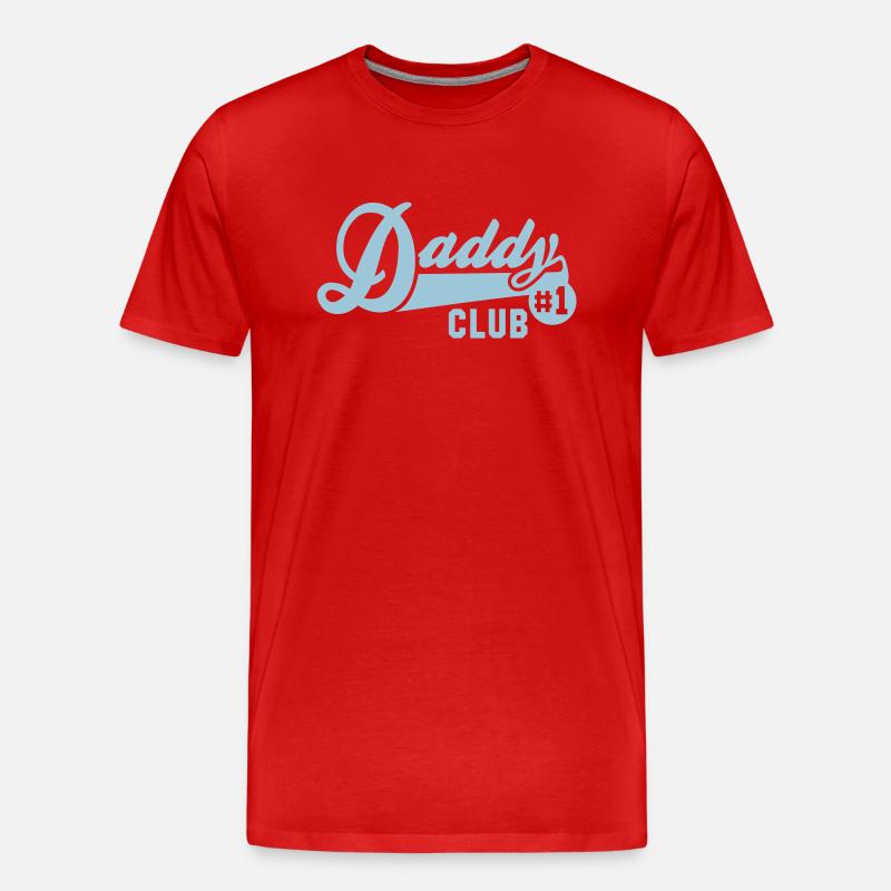Daddy No1 CLUB - Männer Premium Bio T-Shirt - Rot