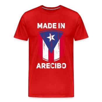 Porto Rico - T-shirt bio Premium Homme - rouge - Devant - Damien (186cm)