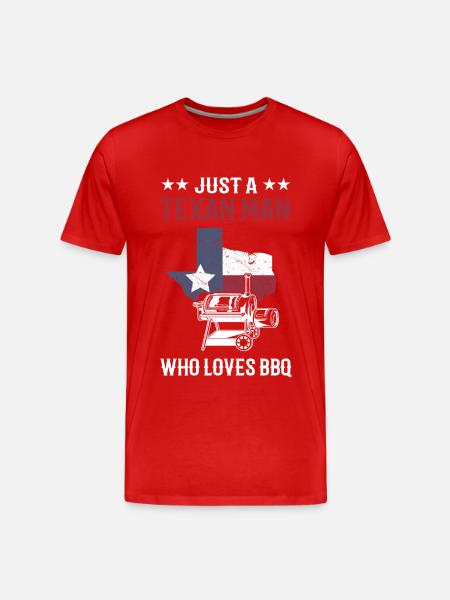 Texas BBQ - Männer Premium Bio T-Shirt - Rot