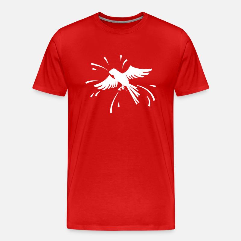 Weißer Raubvogel - Männer Premium Bio T-Shirt - Rot