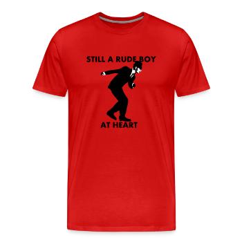 Toujours une Rude Boy At Heart - T-shirt bio Premium Homme - rouge - Devant - Damien (186cm)
