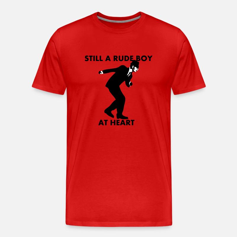 Noch eine Rude Boy At Heart - Männer Premium Bio T-Shirt - Rot