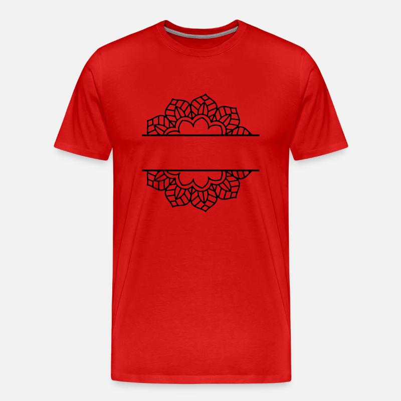 Mandala - Männer Premium Bio T-Shirt - Rot