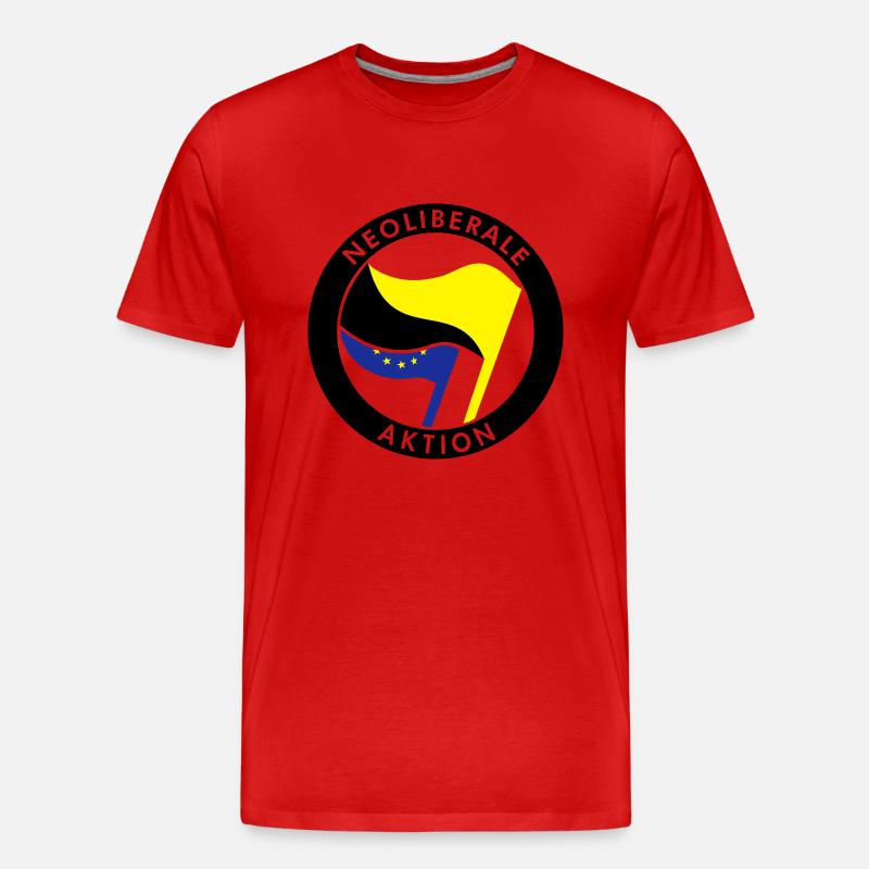 Neoliberale Aktion - Männer Premium Bio T-Shirt - Rot