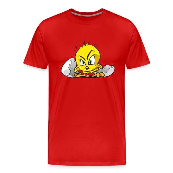 Böses Küken - Männer Premium Bio T-Shirt - Rot - Vorne - Damien (186cm)