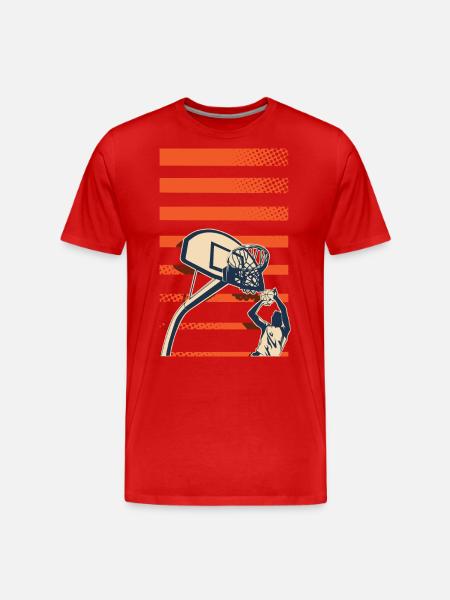 Basketball Basketball Player - Men's Premium Organic T-Shirt - red