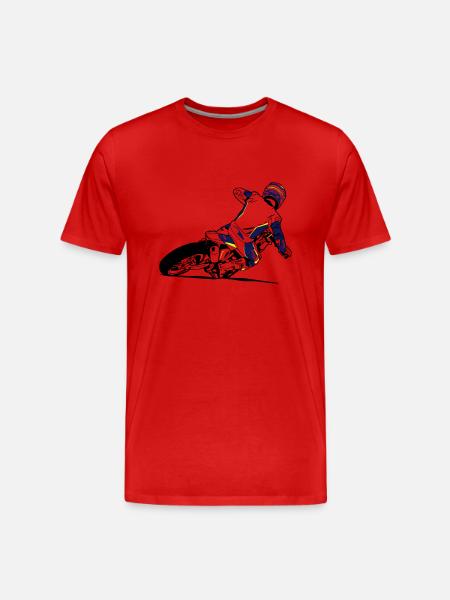 Supermoto - Männer Premium Bio T-Shirt - Rot