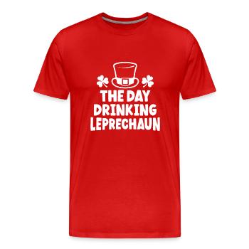Der Tag trinken Kobold - Männer Premium Bio T-Shirt - Rot - Vorne - Damien (186cm)