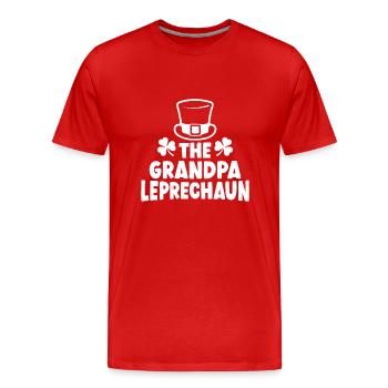 Der Opa Kobold - Männer Premium Bio T-Shirt - Rot - Vorne - Damien (186cm)