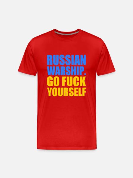 russian warship go f yourself - T-shirt bio Premium Homme - rouge