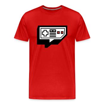 Controller - T-shirt bio Premium Homme - rouge - Devant - Damien (186cm)