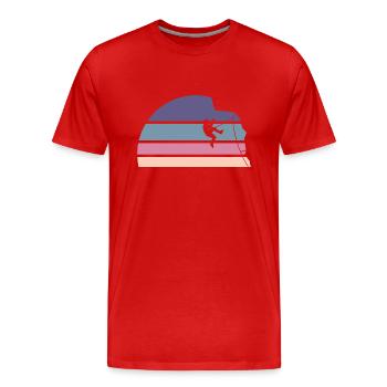 Falling into nothingness - Men's Premium Organic T-Shirt - red - Front - Damien (186cm)
