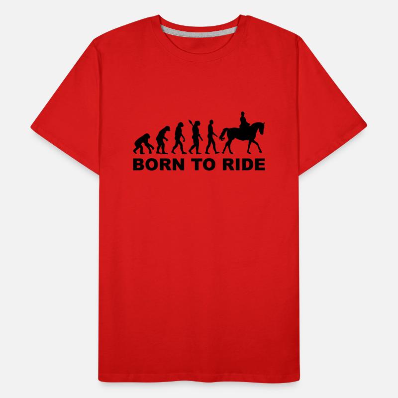 Évolution aller à cheval T-shirt bio Premium Homme