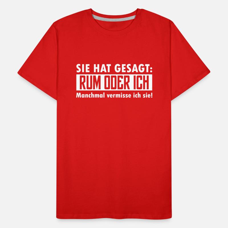 rum oder ich Männer Premium Bio T-Shirt