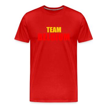 belgique - T-shirt bio Premium Homme - rouge - Devant - Damien (186cm)