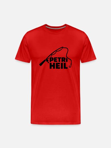 Petri Heil - Männer Premium Bio T-Shirt - Rot