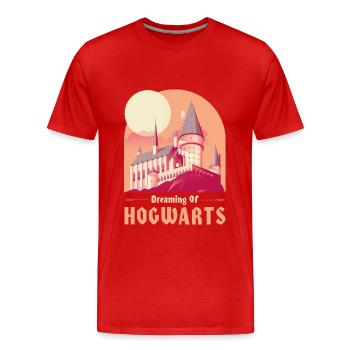 Harry Potter Dreaming Of Hogwarts - Männer Premium Bio T-Shirt - Rot - Vorne - Damien (186cm)