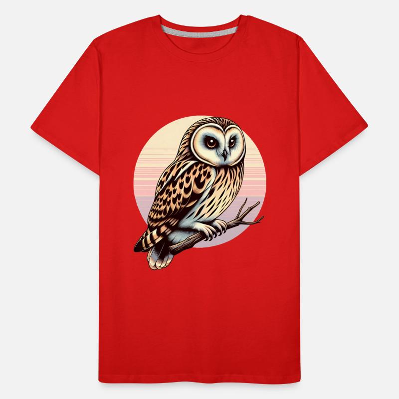 Sumpfohreule Eule Vogel Greifvogel Männer Premium Bio T-Shirt
