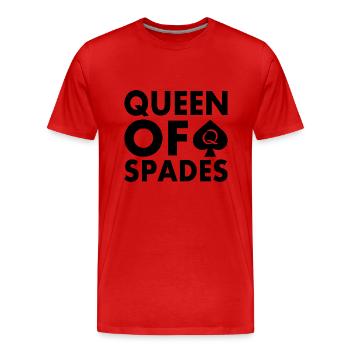 Queen of spades - Men's Premium Organic T-Shirt - red - Front - Damien (186cm)
